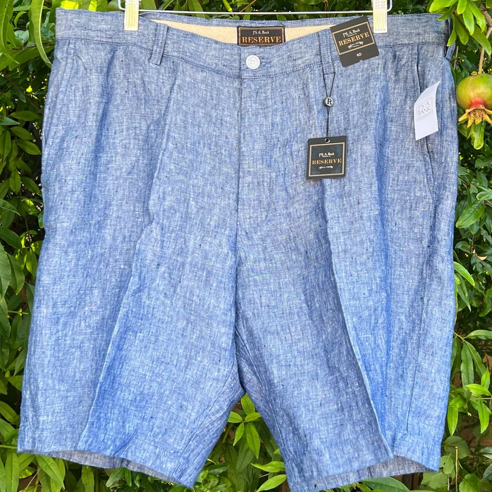 NWT 42W Jos A. Bank Linen Shorts